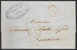 Lettera da Marsiglia 6 marzo 1852 per ... 
