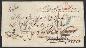 Lettera da Napoli 7 marzo 1849 per Genova, ... 