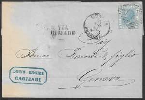 Lettera da Cagliari 22 novembre 1867 per ... 