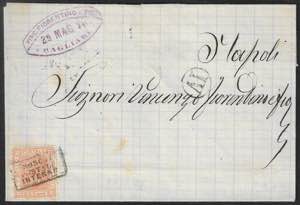 Lettera da Cagliari 29 maggio 1878 per ... 