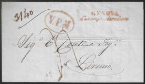 Lettera del 7 febbraio 1852 con bollo GENOVA ... 