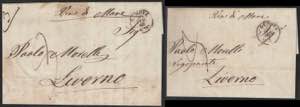 Lotto di due lettere del febbraio 1860 ... 