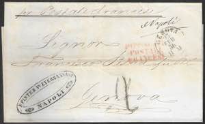 Lettera da Napoli 23 febbraio 1856 a Genova ... 