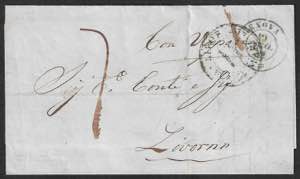 Lettera da Genova 19 agosto 1852 con bollo ... 