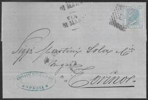 Lettera da La Spezia 10 marzo 1871 per ... 