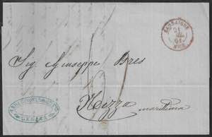 Lettera da Genova 20 luglio 1861 per Nizza ... 