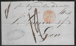 Lettera del 5 luglio 1857 da Livorno a Lione ... 