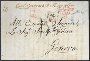Lettera da Napoli 9 giugno 1852 con bollo ... 