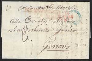 Lettera da Napoli 27 aprile 1852 a Genova ... 