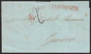 Lettera da Cagliari 18 luglio 1855 con ... 
