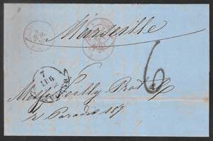Lettera da Livorno 7 luglio 1858 per ... 