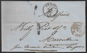 Lettera da Genova 17 maggio 1858 per ... 