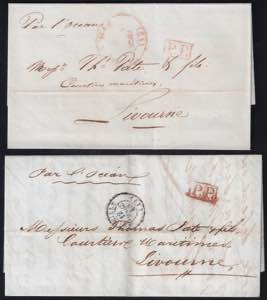 1846/49 Due lettere da Marsiglia a Livorno ... 