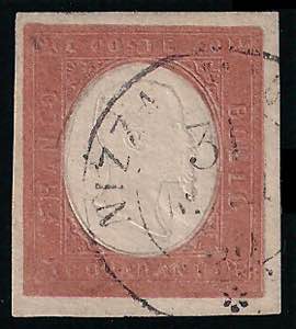 1854 Effigie c.40 rosso mattone (9 cat.6500) ... 