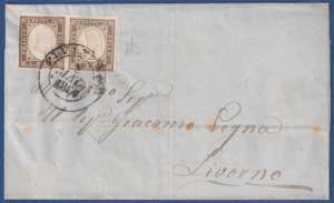 Lettera da FIVIZZANO 5 MAG.1860 per Livorno ... 
