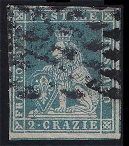 1851 Marzocco cr.2 azzurro chiaro su grigio ... 