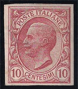 1906 Leoni c.10 rosa non dentellato (82e ... 