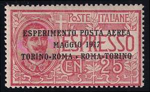 1917 Espresso soprastampato c.25 rosso (A1 ... 