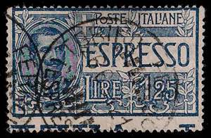1925/26 Espresso L.1,25 azzurro con ... 