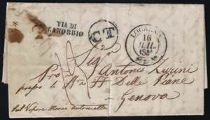 1841 Lettera da Tegna 14 luglio per Genova ... 