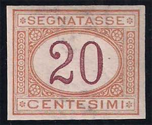 1890/94 Segnatasse c.20 arancio e carminio ... 