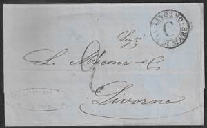 Lettera da Napoli 7 ottobre 1862 con tassa 2 ... 