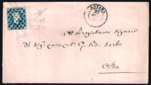 NOVARA lettera del 27 agosto 1852 con c.20 ... 