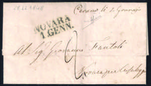 1848 Lettera da Milano 28 dicembre per ... 