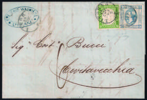 Lettera con Sardegna c.5 verde (13Ea) + ... 