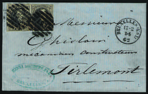 1862 Lettera con coppia c.10 bruno (10) da ... 
