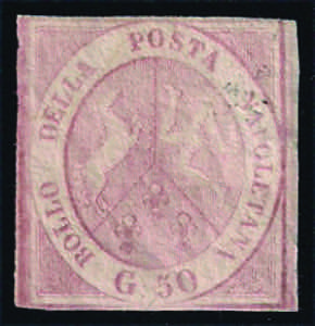 1858 Grana 50 rosa brunastro (14 cat.32000) ... 