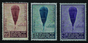 1932 Pallone stratosferico di Piccard cpl. 3 ... 