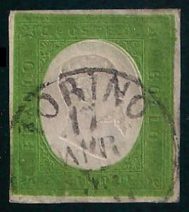 Sardegna - 1854 Terza emissione c.5 verde ... 