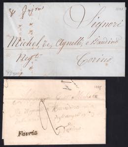 Prefilateliche - 1853/55 Due lettere da ... 