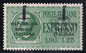 RSI - 1944 Espresso L.1,25 verde soprastampa ... 