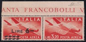 Repubblica - aerea - 1947 Coppia orizzontale ... 