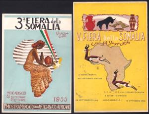 Somalia Afis - Due cartoline pubblicitarie ... 