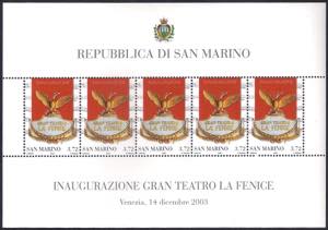 San Marino - 2003 Foglietto La Fenice (BF73 ... 