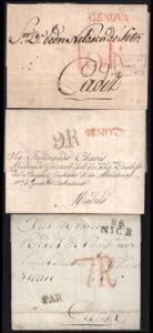 Spagna - 1801/27 Tre lettere per Cadice ... 