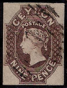 Ceylon - 1857/59 Bellissimo esemplare del ... 
