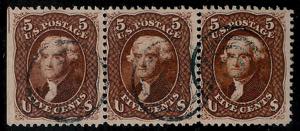 USA - 1861 Jefferson c.5 bruno rosso ... 
