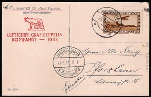 Posta Aerea - 1933 Volo Zeppelin su Roma, ... 