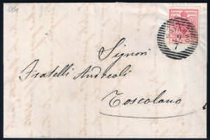 Lettera del 1854 da GAVARDO 9/7 a Toscolano ... 