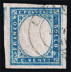 1860 c.20 cobalto grigio (15Cb cat.70) con ... 