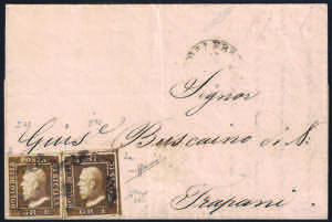 Lettera per Trapani da Palermo 9 agosto 1859 ... 