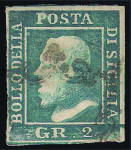 1859 gr.2 azzurro chiaro (8 cat.220) carta ... 