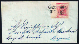 Lettera da GAZZANIGA a Bergamo del 1852 con ... 