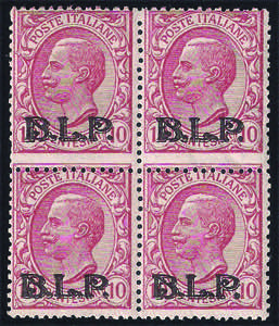 B.L.P. - 1923 c.10 rosa soprastampa ... 