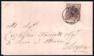 Lettera del 1853 da COMO 27/7 a Brescia con ... 