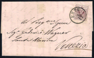 Lettera del 1854 da ESTE 4/12 per Venezia ... 